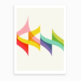 Rainbow Waves Art Print