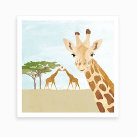 Giraffes In Africa Art Print