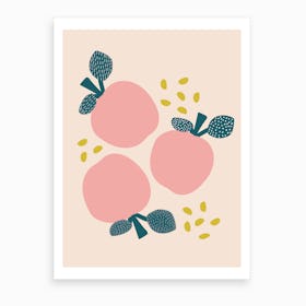 Pink Apples Art Print