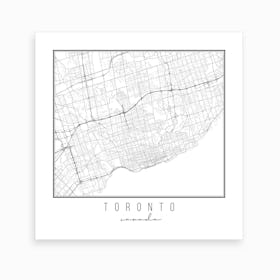 Toronto Canada Street Map Art Print
