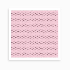 Artsy Dots Pink Square Art Print