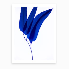 Blue Leaf II Art Print