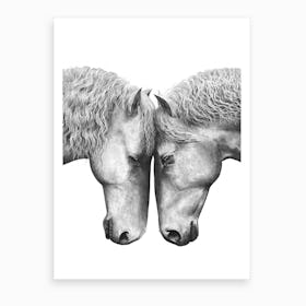 Horses Love Art Print