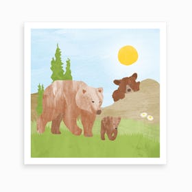 Family Bear Art Print