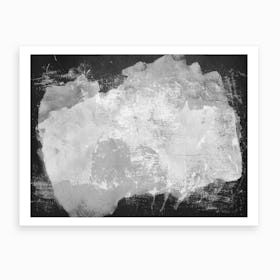Minimal Abstract Black And White Painting 9 Art Print
