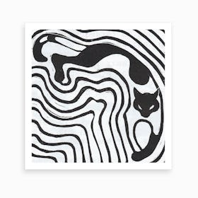 Black&White Cat 3 Art Print