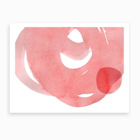 Minimal Pink Abstract 07 Art Print