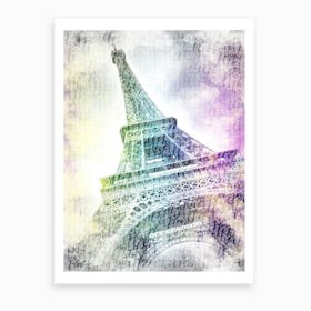 Paris Watercolor Eiffel Tower Art Print