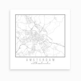 Amsterdam Netherlands Street Map Art Print