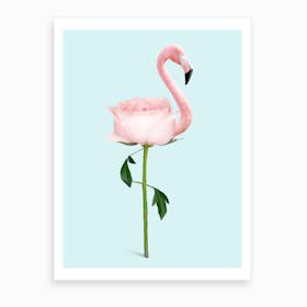 Flamingo Flower Art Print