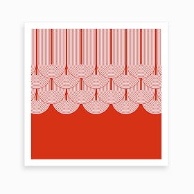 Red Geometry .1 Art Print