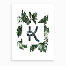 Botanical Alphabet K Art Print