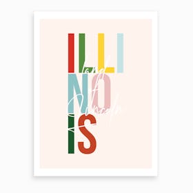 Illinois Land Of Lincoln Color Art Print