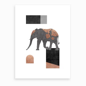 Elephant Mosaic Ii Art Print