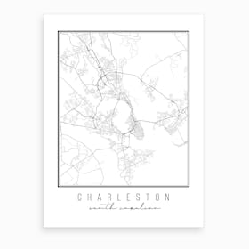 Charleston South Carolina Street Map Art Print