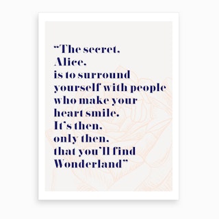 Wonderland Alice Quote Art Print