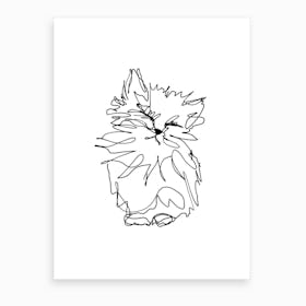 Kitty Line Art Print