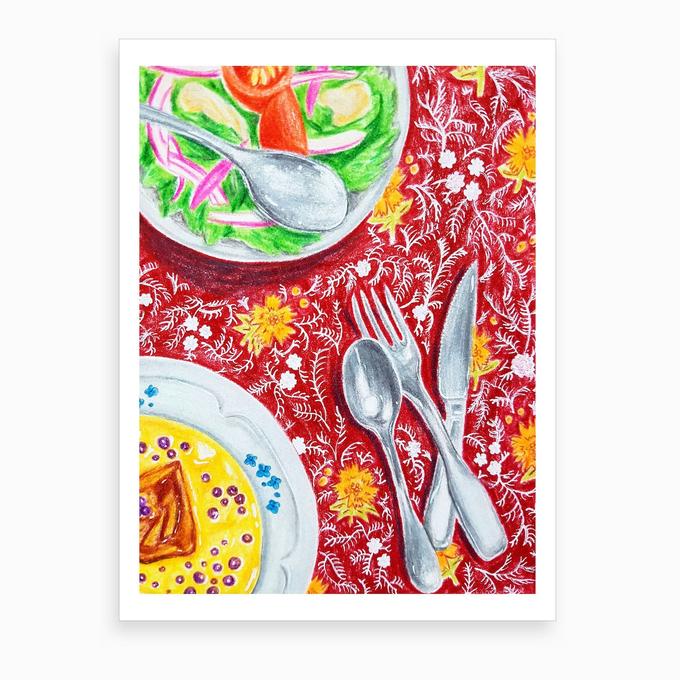 Cozy Meal Art Print By Stella Park Fy