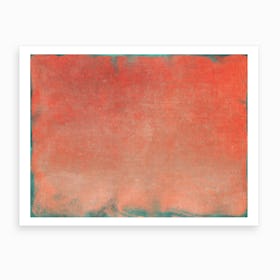 Minimal Abstract Orange Colorfield Painting 2 Art Print