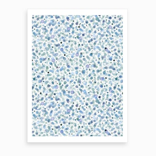 Cosmic Bubbles Blue Art Print
