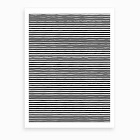 Marker Black Stripes Art Print