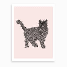 Kattguld Pink Art Print