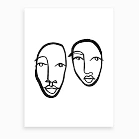 Faces 10 Art Print