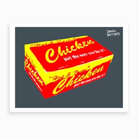 London Chicken Box On Tarmac Art Print