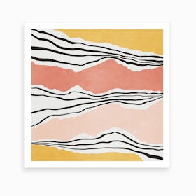 Modern Irregular Stripes 1 Art Print