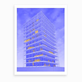 Giant Blue Structure Art Print