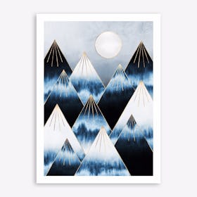 Mountains of frost Art Print