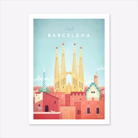 Visit Barcelona Art Print