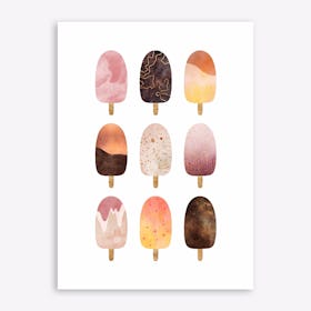 Pretty Popsicles Art Print