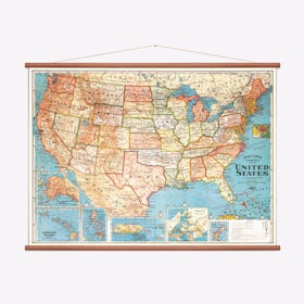 Map of the United States Art Print