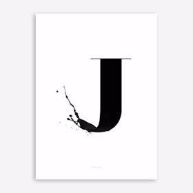 Lettre J affiche minimaliste pour salon