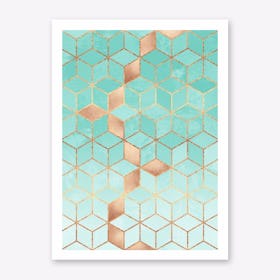 Soft Gradient Aquamarine Art Print