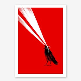 Laser Crow Art Print