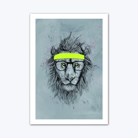 Hipster Lion Art Print