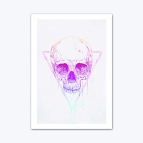 Skull In Triangle Art Print