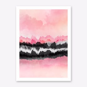 Pink Mountains Art Print