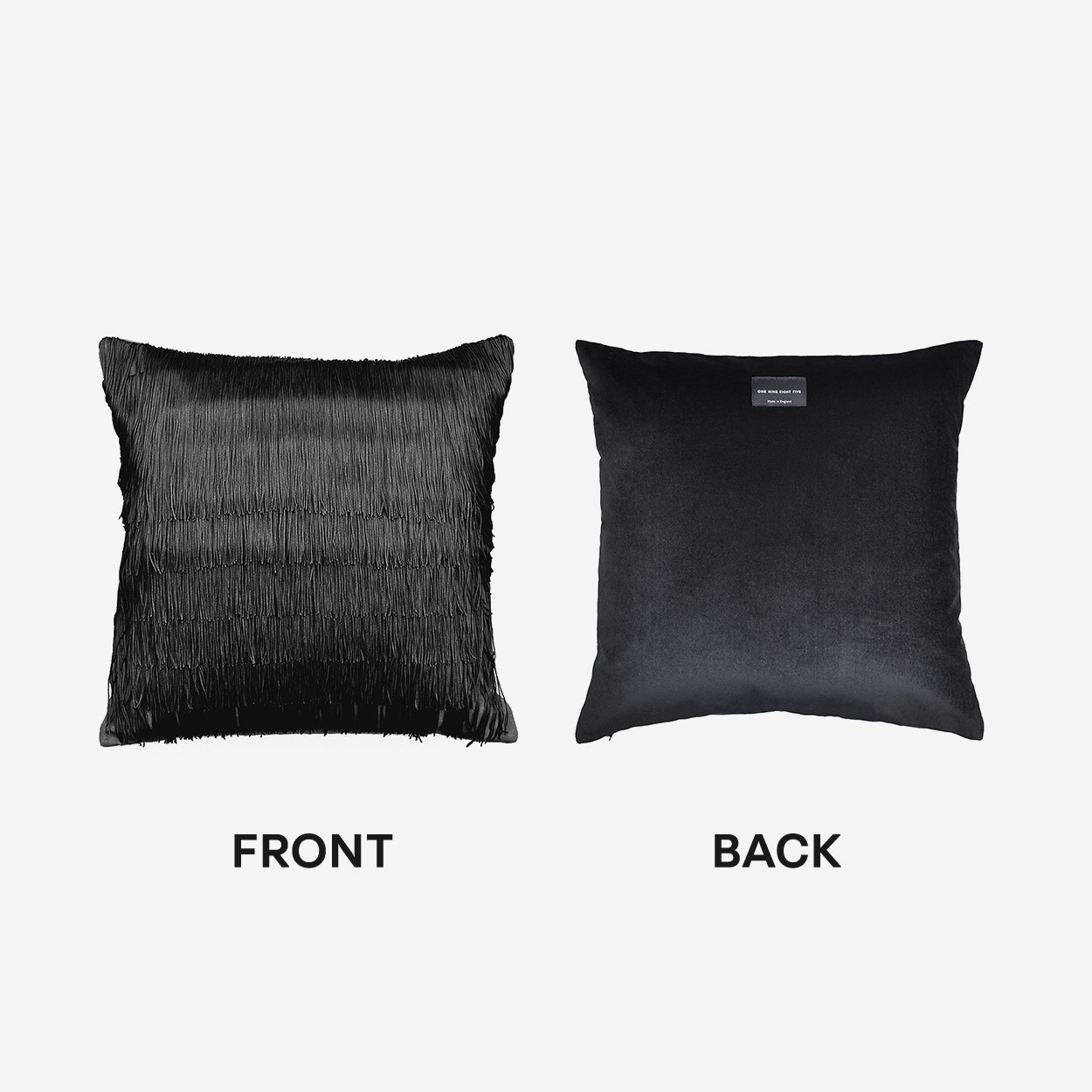 Tassel Cushion in Black by ONE NINE EIGHT FIVE Fy