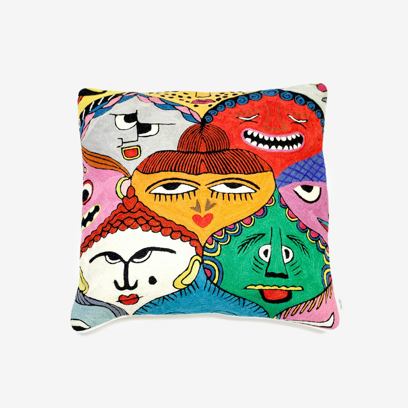 Faces Pillow Cover by Jain and Kriz - Fy