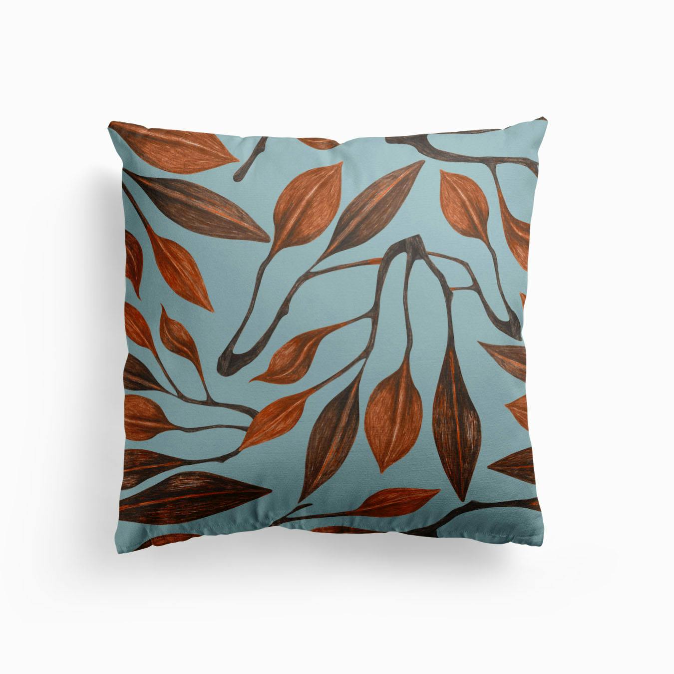 Blue Cushions | Free Shipping | Shop Fy French Roast Brown Chevron Pillow
