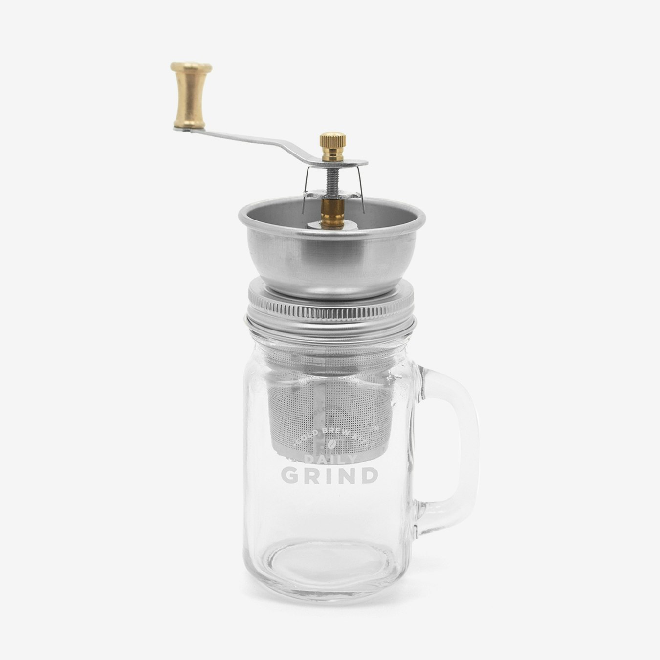 Daily Grind Cold Brew Kit With Grinder Filter And Reusable Glass