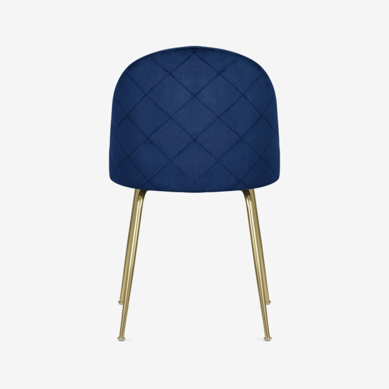 Navy Millennial Brass Velvet Upholstered Dining Chair by Ciel - Fy