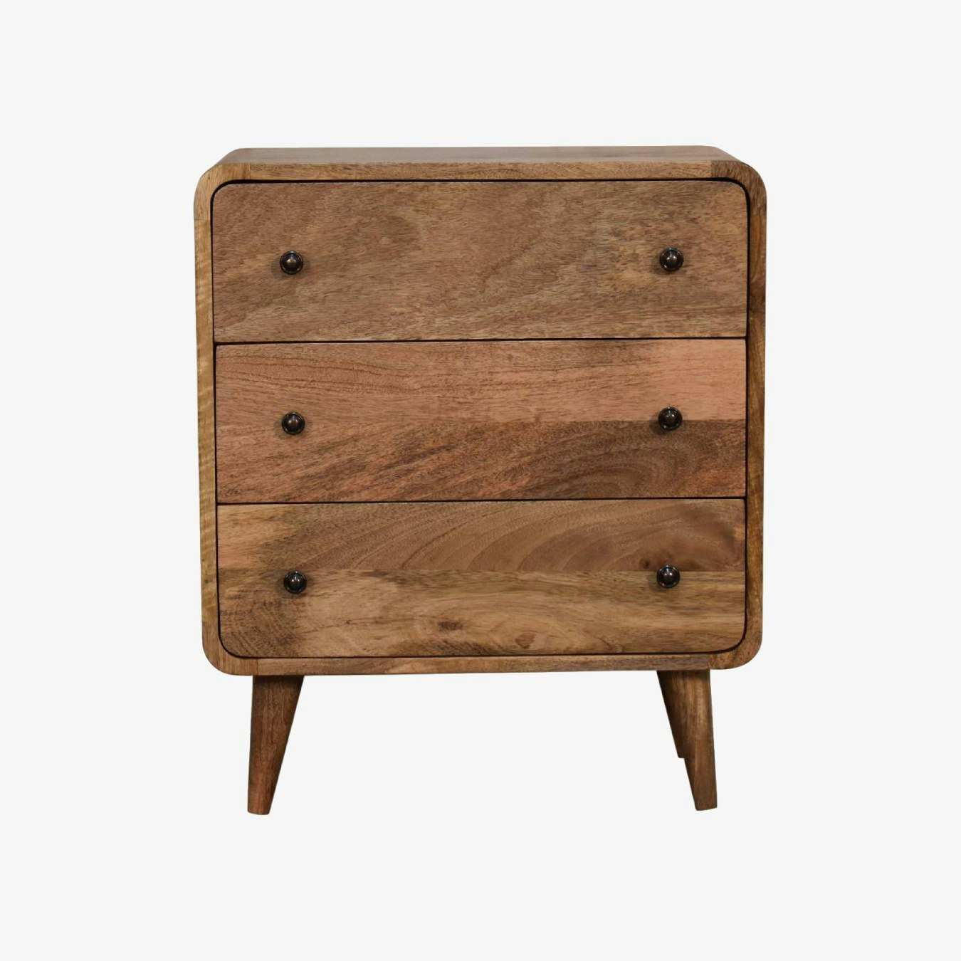 Mini Curved Chest of Drawers - Oak-ish by Artisan Furniture - Fy