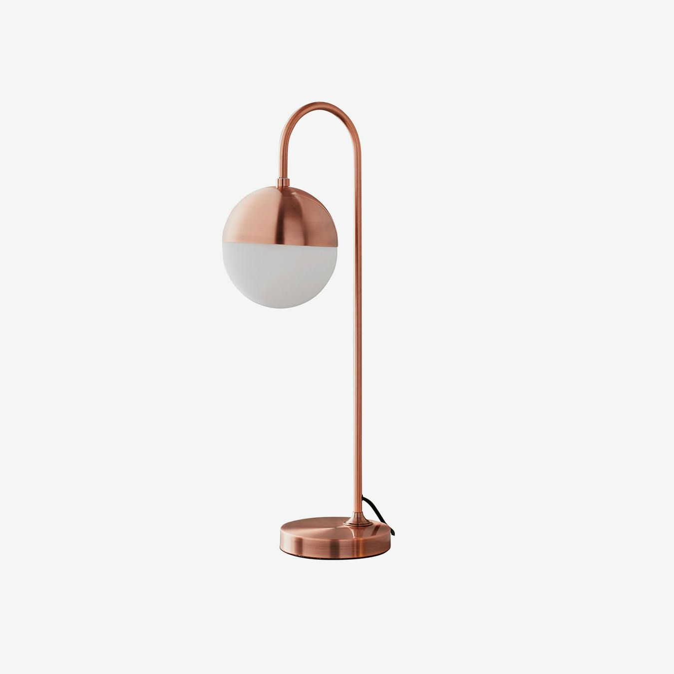 Mayfair Rose Gold Table Lamp by Native Rose Gold Copper Geometric Table Lamp