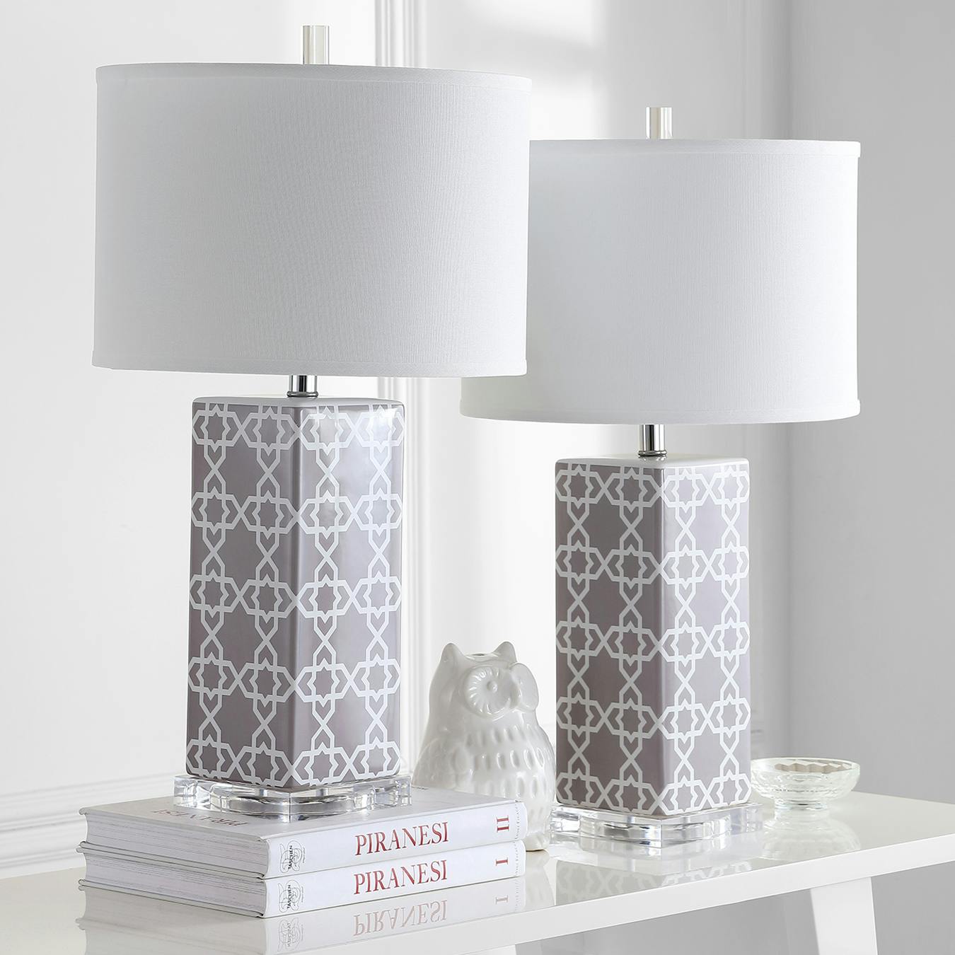 Ceramic Table Lamp in Grey Moroccan silver Table lamps Home | Debenhams
