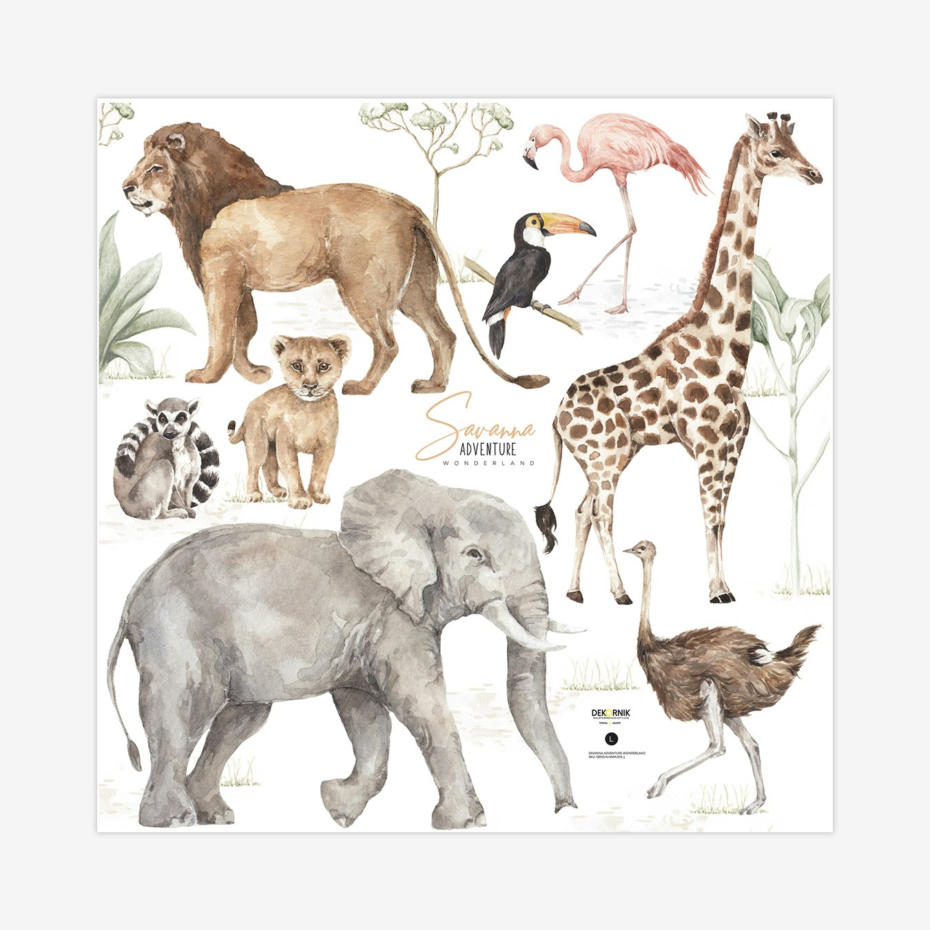 Savanna Set - Wall sticker by Dekornik - Fy