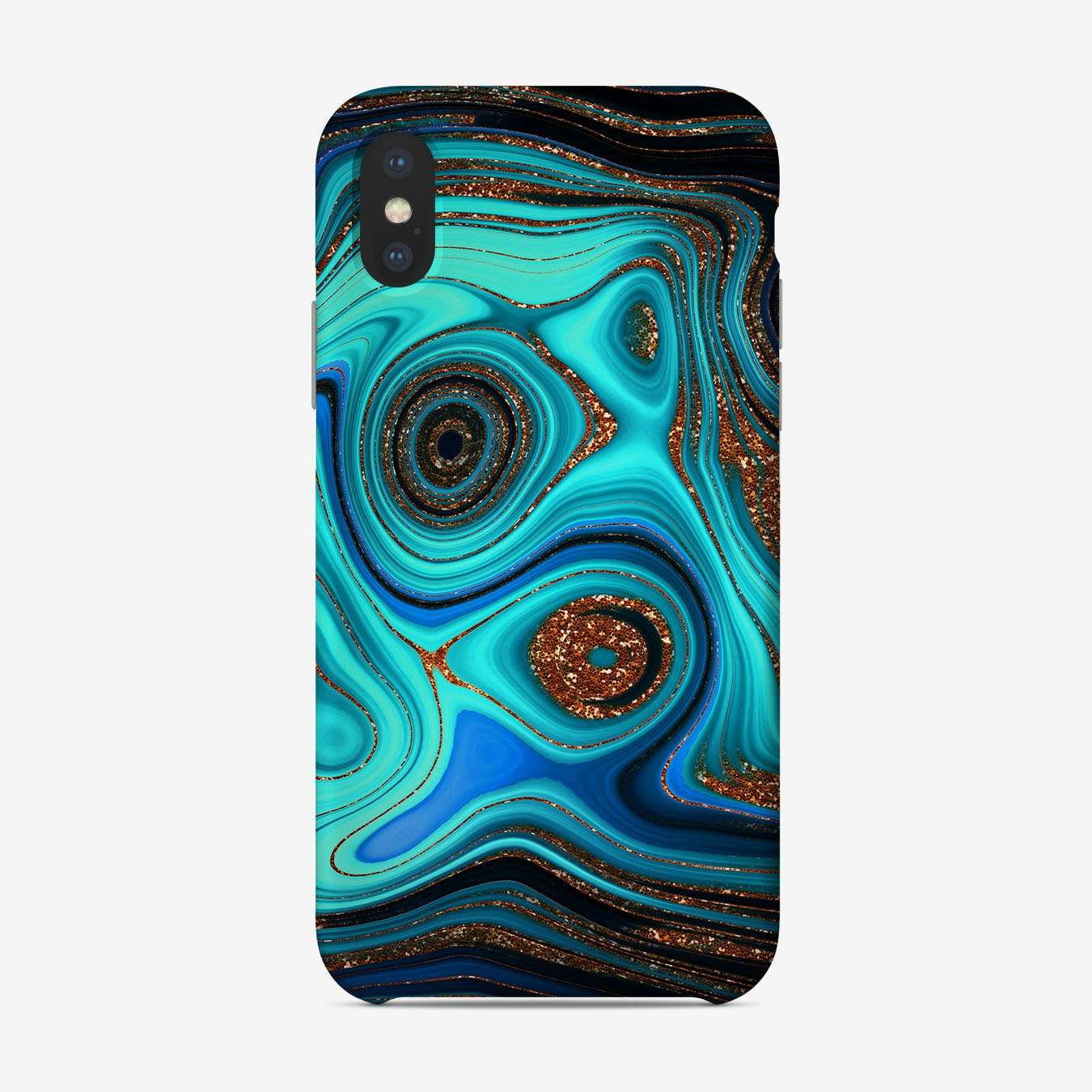 Blue And Gold Marble Phone Case by UtART - Fy